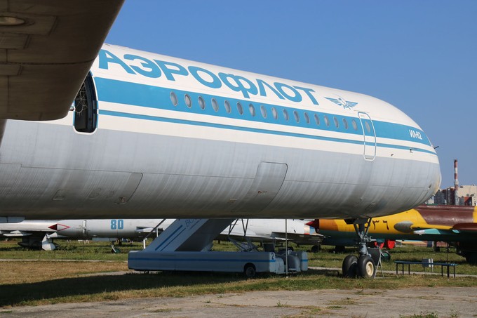 Die Ilyushin Il-62 dient heute als improvisierter «Vorlesungssaal» des Museums.