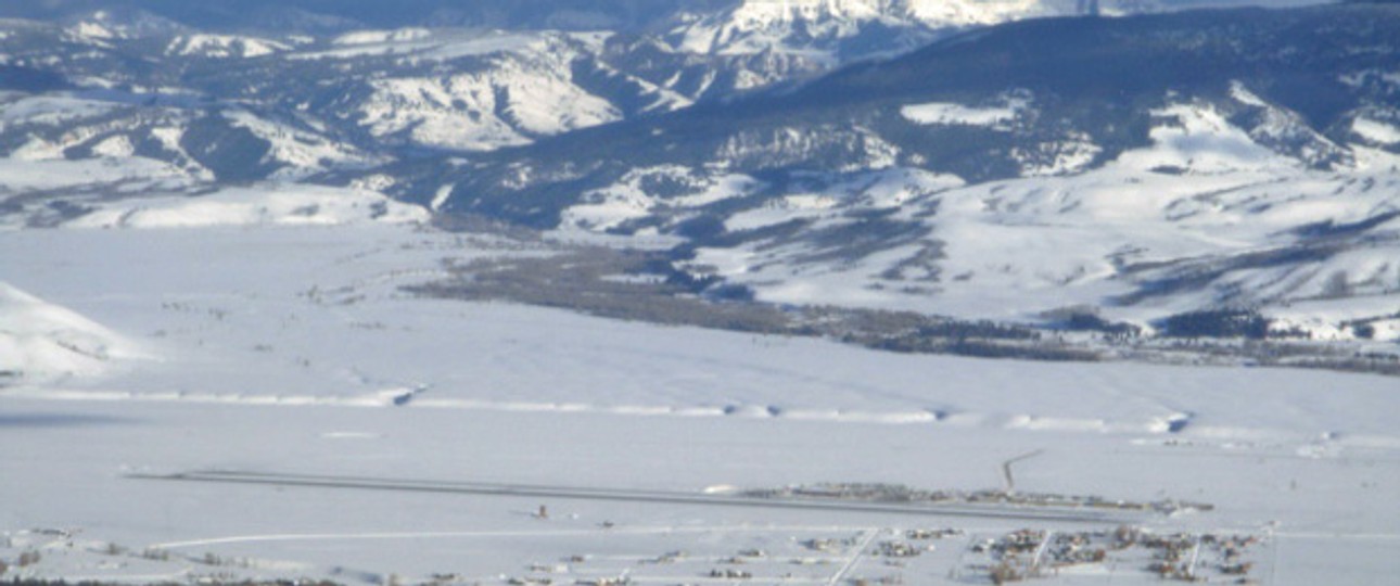 Flughafen in Jackson Hole: Eine sanfte Landung ist bei diesen Bedingungen sowieso unwahrscheinlich.