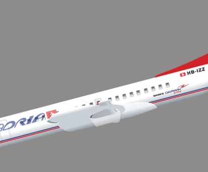 Saab 2000 in den Farben von Adria Airways Switzerland/Darwin Airline: Die Aussichten für die Fluglinie sind nicht rosig.