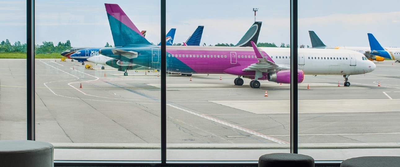 Wizz-Air-Jet, aufgenommen aus dem Flughafen Vilnius: Die Ungarn stocken auf.