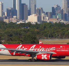 Airbus A330 von Air Asia X: Schlecht ausgelastet.