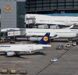 Flugzeuge von Lufthansa in Frankfurt: Die Flotte wird kleiner.