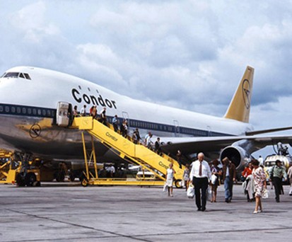 1970 stiess die Königin der Lüfte zur Flotte. Condor war damit eine der ersten Airlines überhaupt, welche die Boeing B747-200 einsetzte.