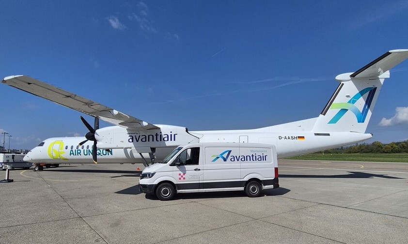 De Havilland Canada Dash 8-400 von Air Uniqon: Die Flüge werden von Avanti Air durchgeführt.
