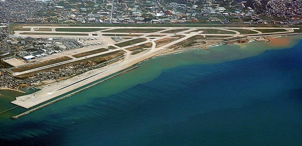 Flughafen Beirut aus der Luft: Die Lage ist angespannt.