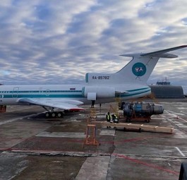 Die Tupolev Tu-154 während der Vorbereitungen:  Soll offenbar wieder den Dienst aufnehmen.