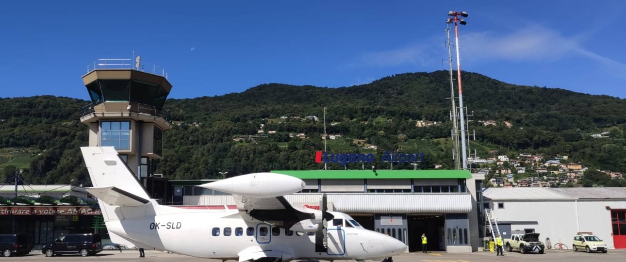 Terminal am Flughafen Lugano: 2023 wurden 9000 Reisende abgefertigt.