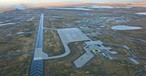 Die Piste der Royal Air Force Station Mount Pleasant auf den Falklandinseln: Hier werden die Airbus A350n von Lufthansa landen.