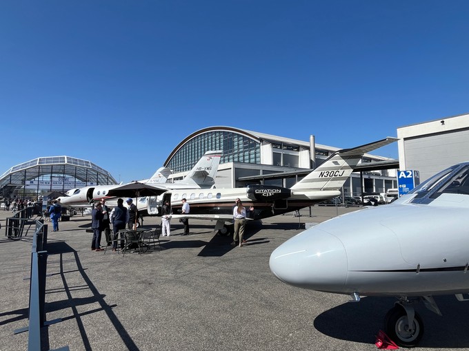 Textron zeigt unter anderem eine Cessna Citatation CJ3+.