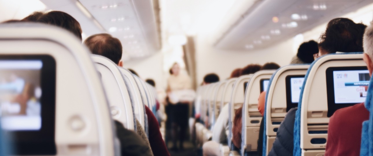 Airplane cabin: Air is almost as sterile as an operating room.