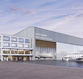 Neuer Hangar für die Business Aviation am Flughafen Zürich: Der Flughafen baut bis 2028 neue Gebäude in der Zone West.