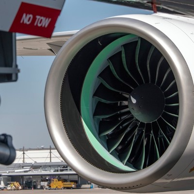 An einem Airbus A321 Neo: GTF-Triebwerk von Pratt &amp; Whitney.