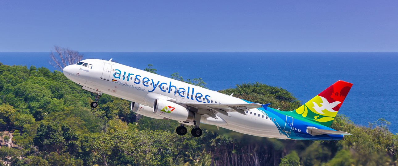 Ein A320 von Air Seychelles: Die Airline will nur noch regional unterwegs sein.