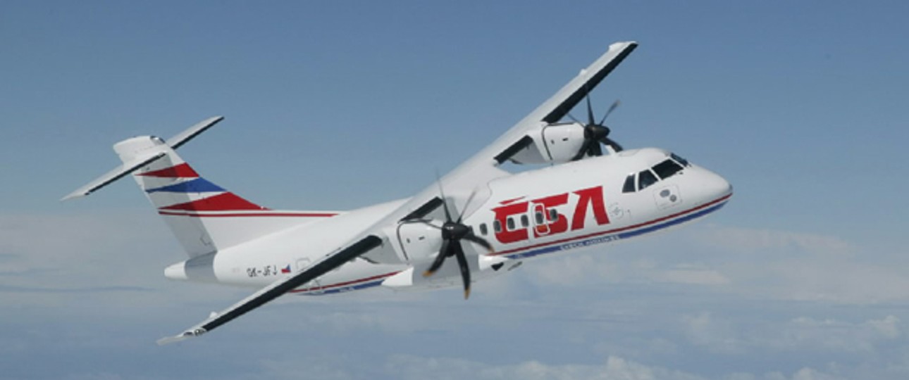 ATR 42 von CSA: Beim Brand vollständig zerstört.
