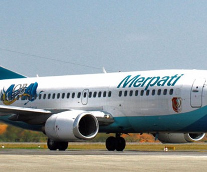 Boeing 737 von Merpati: Steht nun am Boden.