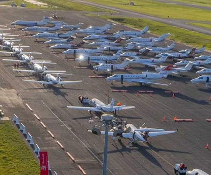 Special Olympics Airlift 2025: Viele Flugzeuge nehmen an der Aktion teil.