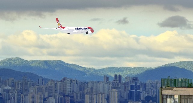 Airbus A350 von Edelweiss: Erstflug am 1. April.