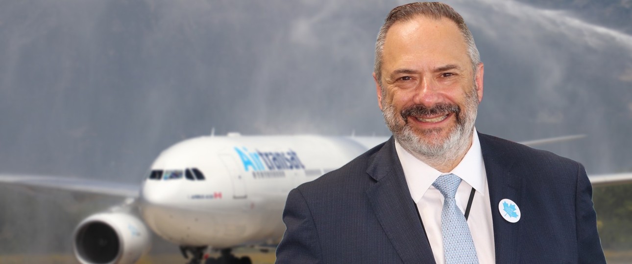 Tiranas Flughafenchef Pierfittorio Farabbi: Glücklich über die neue Air-Transat-Route nach Toronto.