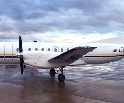 Saab von Aero Jet: Fliegt normalerweise für STP Airways.