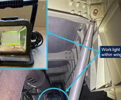Die vergessene Lampe im Flügel: Der Airbus A380 von Qantas absolvierte mit ihr zwei Flüge.