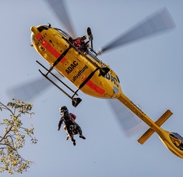 Luftrettung des ADAC mit Hubschrauber: Muss schnell am Unfallort sein.