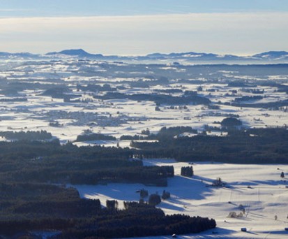 Winterlandschaft: Der Winter belohnt Piloten mit traumhaften Aussichten.