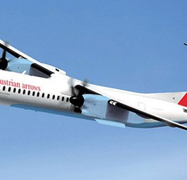 Bombardier Dash 8 von Austrian Airlines: Neu auch in den Tessin.