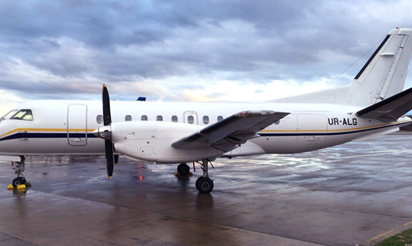 Saab von Aero Jet: Fliegt normalerweise für STP Airways.