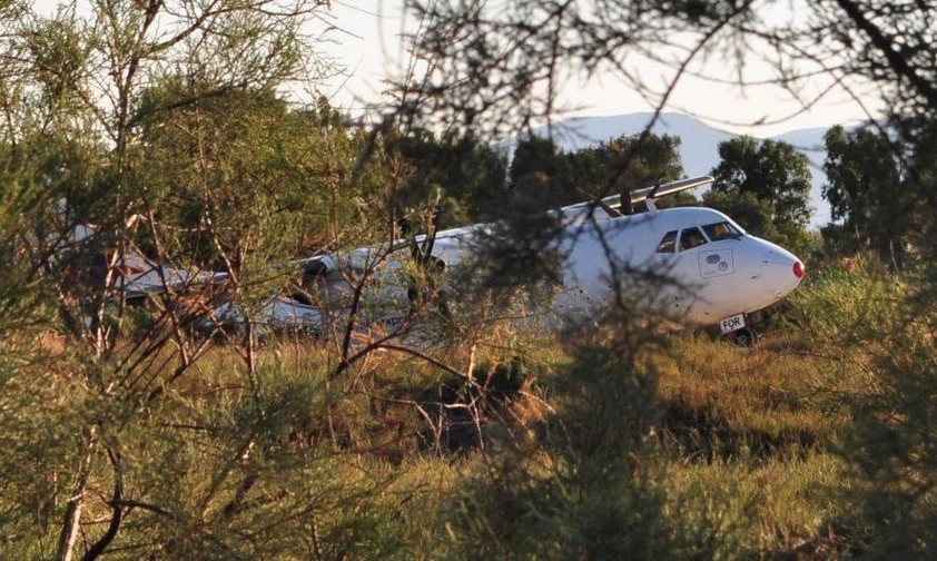 The ATR 42 of Greek airline Sky Express rolled off the runway...