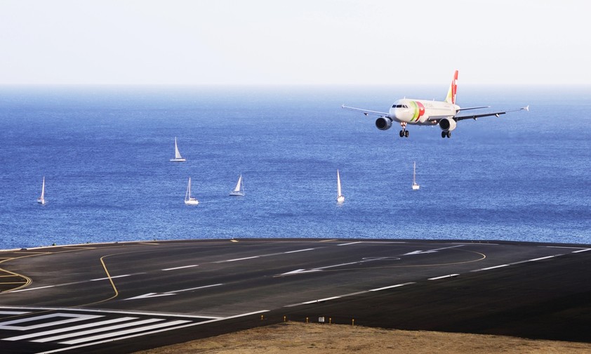 Airbus A319 von Tap landet auf Madeira: Die Windstärken haben in den letzten Jahren zugenommen.