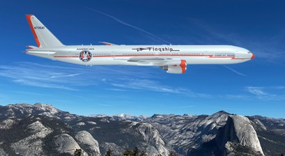 Die Flagship-Lackierung auf der Boeing 777: Ab November live zu sehen.