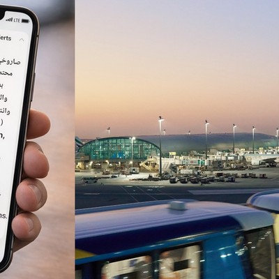 Alarm für Einwohnerinnen und Einwohner: Flughafen Dubai International.