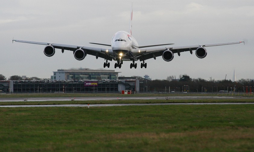 british airways airbus a380 landing london heathrow-ref42999
