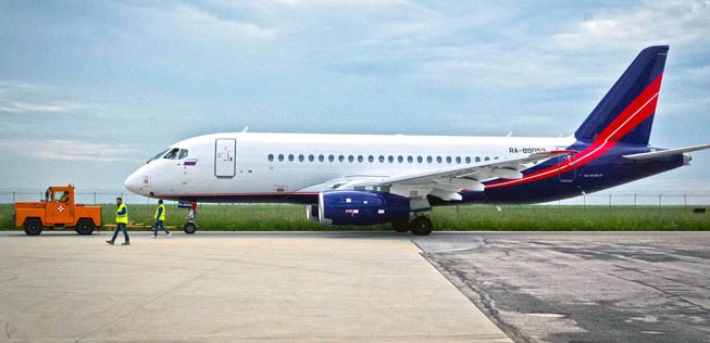 Superjet 100: Viel Platz in der Kabine.