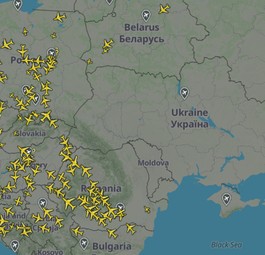 Luftraum über der Ukraine: Jetzt gesperrt für zivile Flugzeuge.