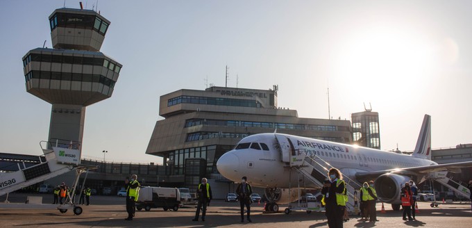 Letztes Flugzeug in Berlin-Tegel: Den letzten Flug führte Air France mit einem Airbus A320 nach Paris durch.