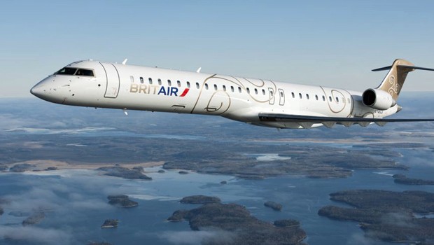 CRJ 1000 von Britair: Diese längste CRJ wurde nochmal um fast drei Meter verlängert. Bis zu 104 Passagiere haben in ihr Platz.