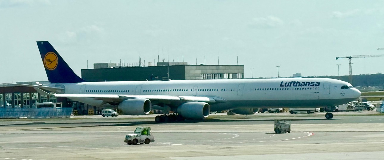 Airbus A340-600 von Lufthansa: Im Januar ist Schluß.