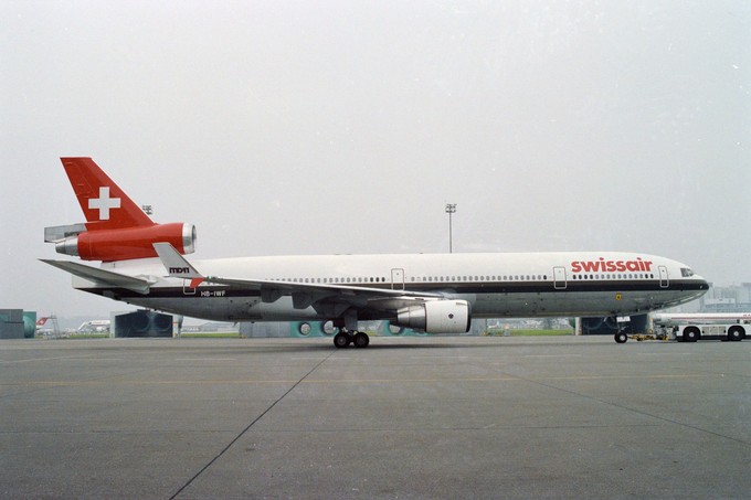 Ein dunkles MD-11-Kapitel: Die HB-IWF von Swissair stürzte in der Nacht auf den 3. September 1998 bei Halifax ab.