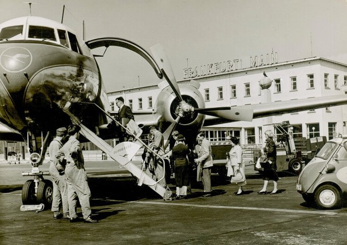 Lufthansa flog ab 1955 wieder ab Frankfurt.