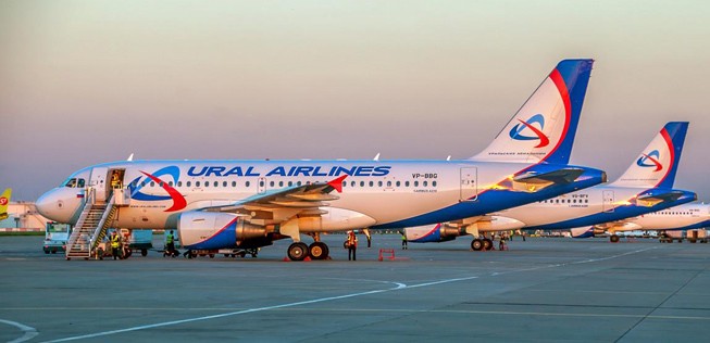 Flieger von Ural Airlines: Die Flotte besteht aus A319, A320 und A321.
