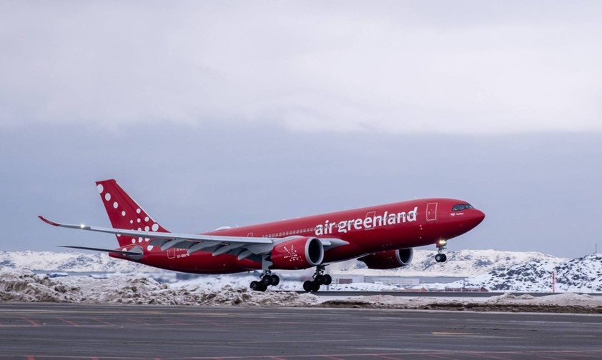 Airbus A330 von Air Greenland bei der Landung in Nuuk: Die Sicherheit des Frachtbereichs reicht nicht aus.