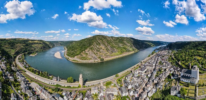 Rheinschleife in Oberwesel am Rhein