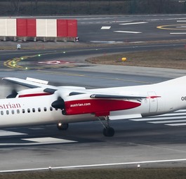 Dash 8 von Austrian: Weniger oft in der Schweiz zu sehen.