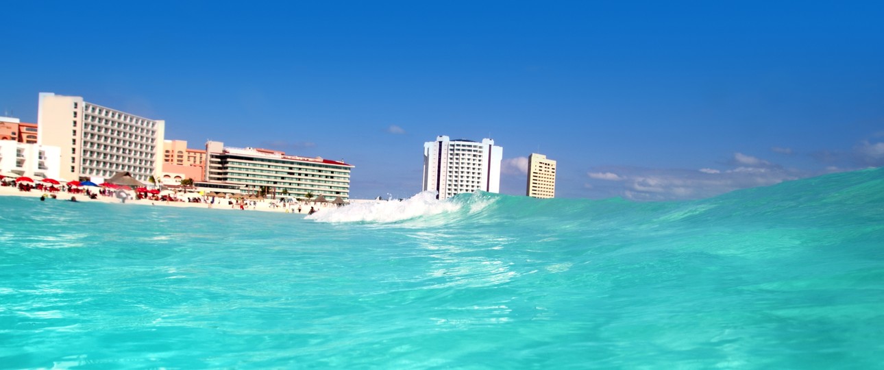 Strand von Cancun: Geringere Nachfrage aus den USA.