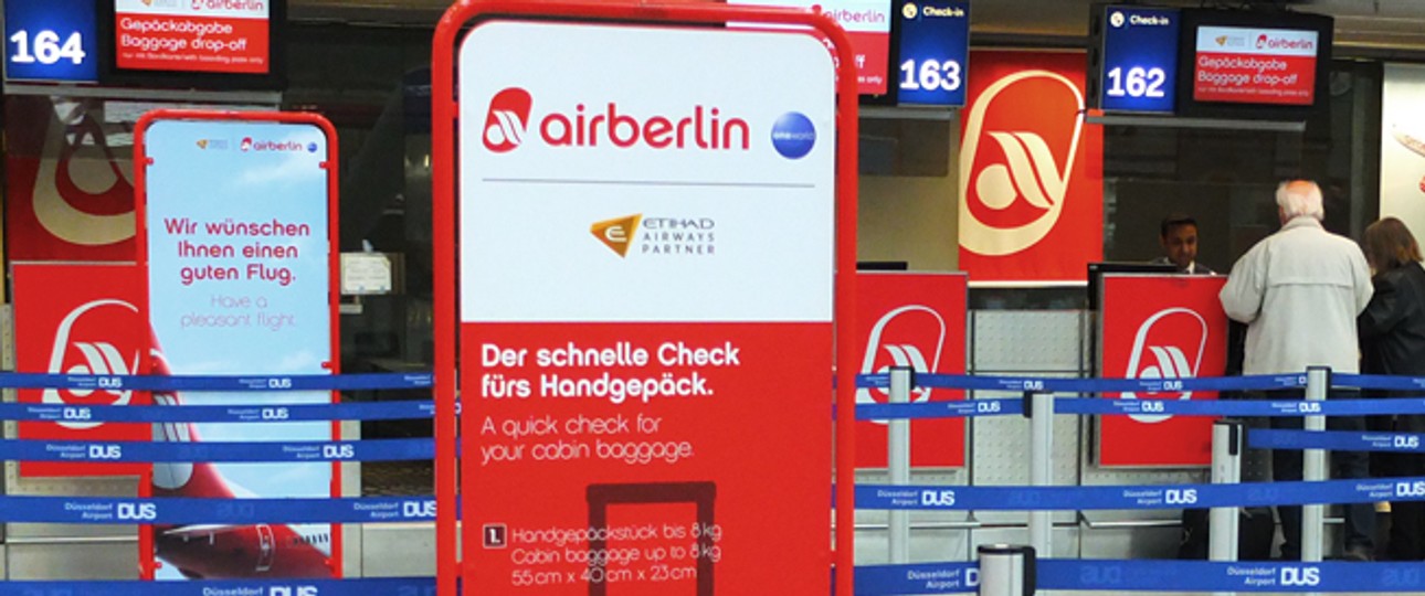 Schalter von Air Berlin: Bald für immer geschlossen.