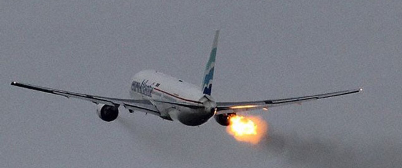 Der Vorfall in Amsterdam: Das rechte Triebwerk der Boeing 767 hatte Probleme.