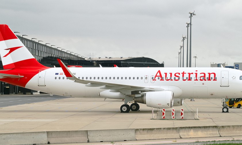 Airbus A320 von AUA: Durfte nicht nach Moskau starten.