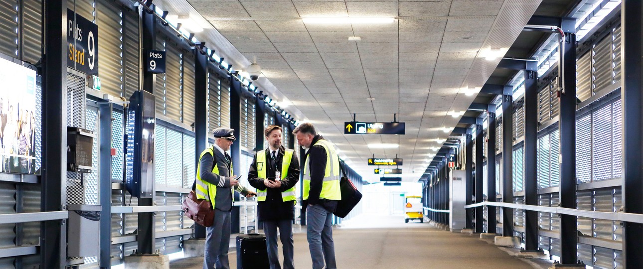 BRA-Piloten am Flughafen Stockholm-Arlanda: Ziehen um nach Arlanda.