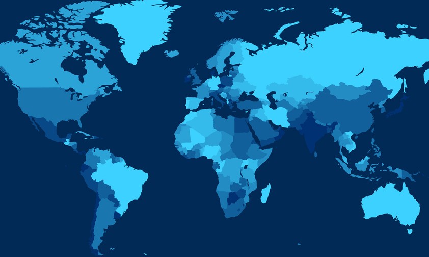 Wordl map: Bookings to Europe have dropped sharply.